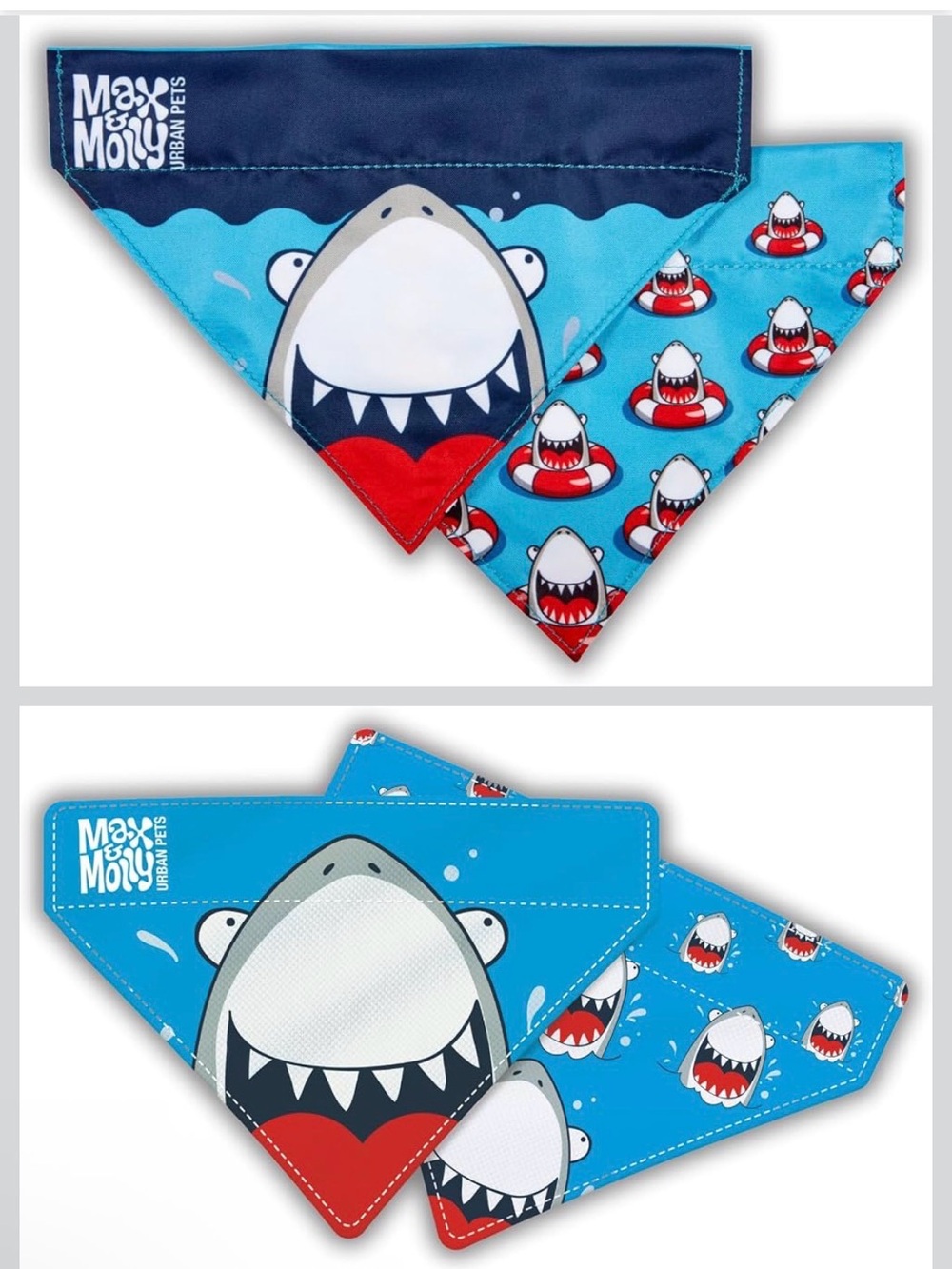 Max & Molly 2-in-1 No-Tie Reversible Pet Bandana for Collars
